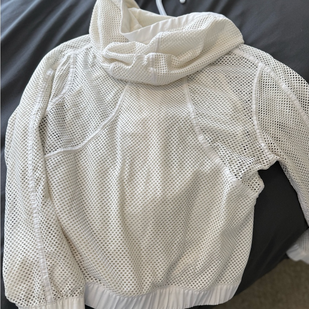 Lululemon Athletica Cream Mesh Utility Jacket - Picture 3 of 3